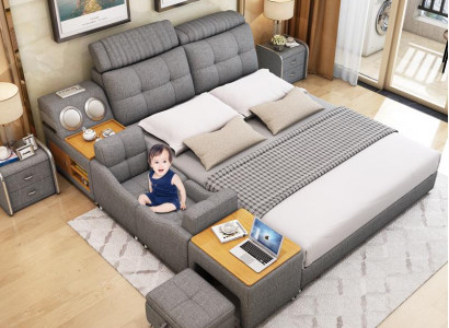 Bed frame beds 180x200cm hotel multifunction bed double beds