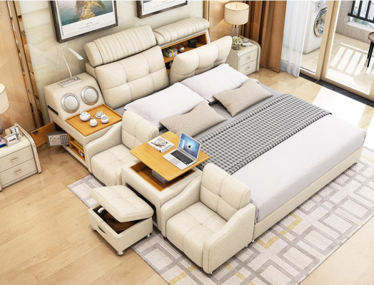 Bed frame beds 180x200cm hotel multifunction bed double beds