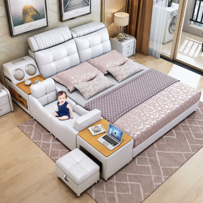 Bed frame beds 180x200cm hotel multifunction bed double beds