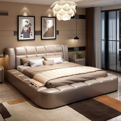 Luxury Upholstered Bed Designer Bed Fabric Beds Double Bed Bed Marriage Bed Design