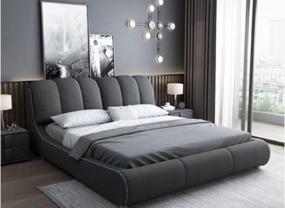 Design wood modern bed 180x200 bedroom couple luxury hotel beds