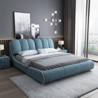 Design wood modern bed 180x200 bedroom couple luxury hotel beds
