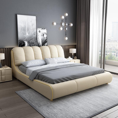 Design wood modern bed 180x200 bedroom couple luxury hotel beds