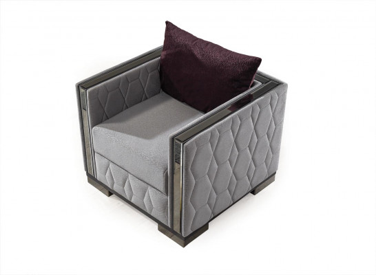 Silver sofa set couch seating cushions sofa set 3+1 seater couches