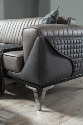 Sofa Set 3+1 Seater Living Room Set Sofa Armchair Sofa New Grey