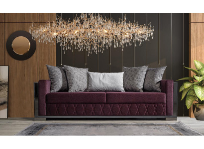 Modern couch sofas design sofa three-seater seating burgundy sofa 3-seater