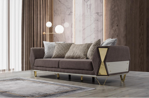 Three-seater sofa 3 seat sofas living room couch fabric couches furniture gray