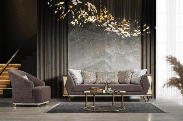 Three-seater sofa 3 seat sofas living room couch fabric couches furniture gray