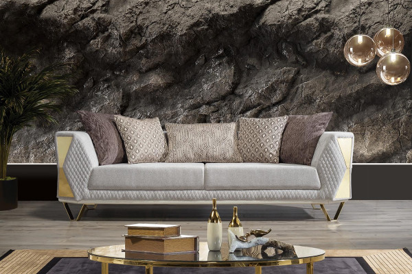 Unique sofa living room three-seater couch upholstered furniture fabric 3-seater