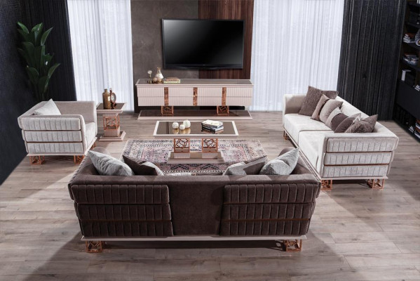 Sofa 3-seater modern couch sofas design sofa three-seater seat new brown