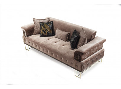 Luxury three-seater brown sofa 3-seater sofas design modern design furniture