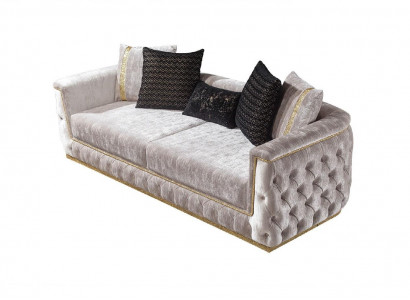 Luxury three-seater sofa 3-seater sofas seating design couch furniture new beige
