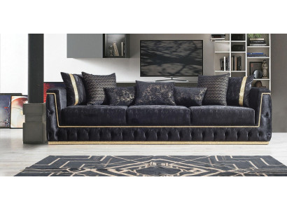 Three-seater sofa, 3-seater sofas, upholstered couches, Chesterfield with fabric