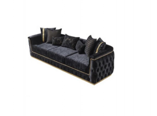 Three-seater sofa, 3-seater sofas, upholstered couches, Chesterfield with fabric