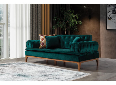 Luxury sofa, 3-seater sofas, seating fabric, design furniture, style textile new green