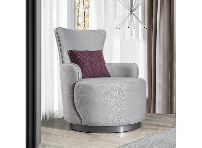 Round club armchair sofa couch relax single-seater upholstered furniture furnishing