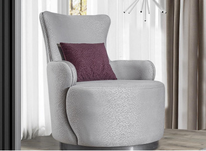 Round club armchair sofa couch relax single-seater upholstered furniture furnishing
