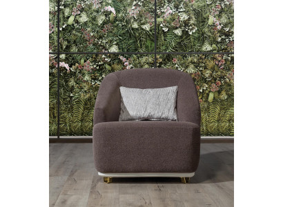 Armchair Single 1-Seat Sofa Couch Living Room Furniture Metal with Fabric