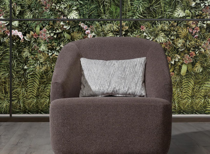 Armchair Single 1-Seat Sofa Couch Living Room Furniture Metal with Fabric