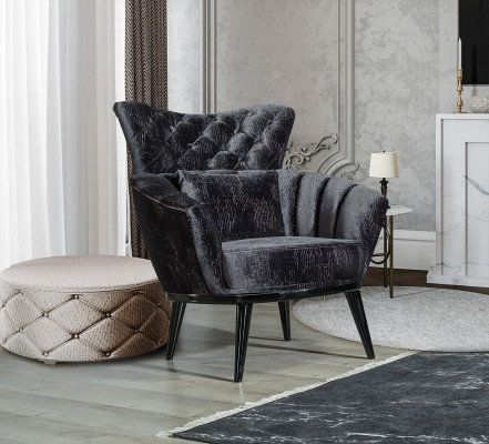 Furniture Design Armchair Modern Design Armchair Textile Living Room Black