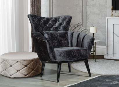 Furniture Design Armchair Modern Design Armchair Textile Living Room Black