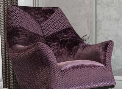 Armchair Single-Seater 1-Seater Upholstered Seat Designer Seat Fabric Modern Purple