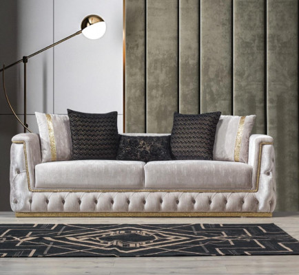 Sofa set suite sofas sofa armchair three-seater 3+3+1 seater fabric