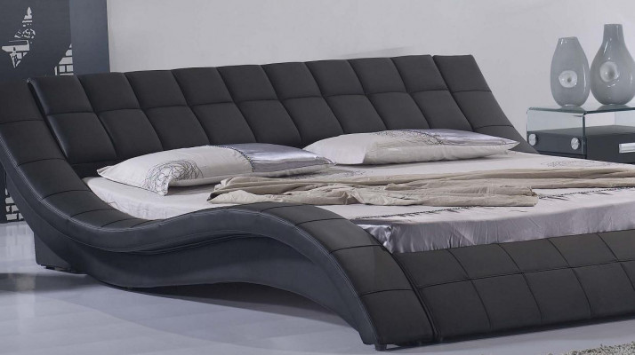 Double beds, marriage bedroom, luxury designer bed 180x200 leather hotel
