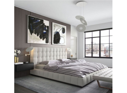 Modern frame luxury bedroom beds hotel design leather bed