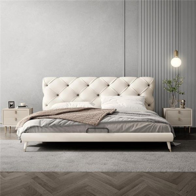 Beds 180x200cm Bedroom Textile Fabric Bed Chesterfield Design Luxury
