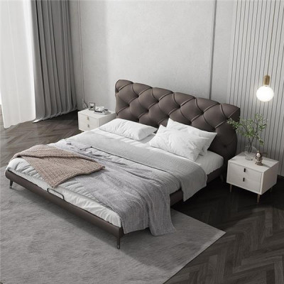 Beds 180x200cm Bedroom Textile Fabric Bed Chesterfield Design Luxury