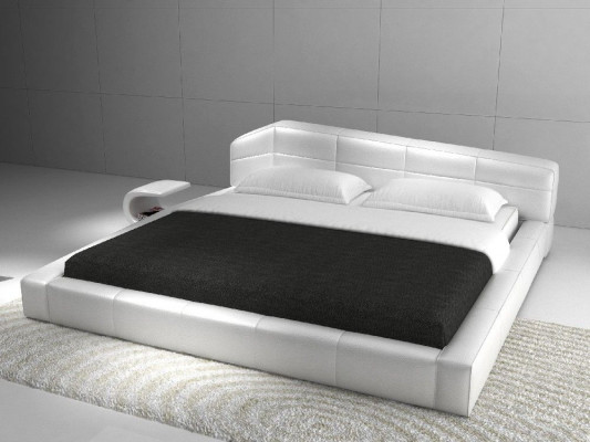 Modern hotel frame sleeping room luxury leather design bed double
