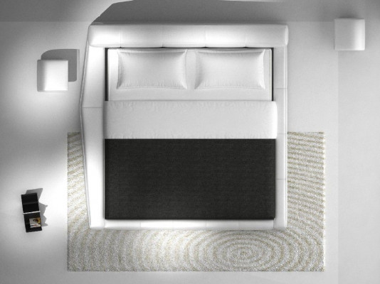 Modern hotel frame sleeping room luxury leather design bed double