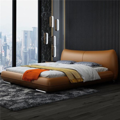 Beds Textile Leather Hotel Luxury Velvet Upholstery Fabric Designer Bed Bedroom