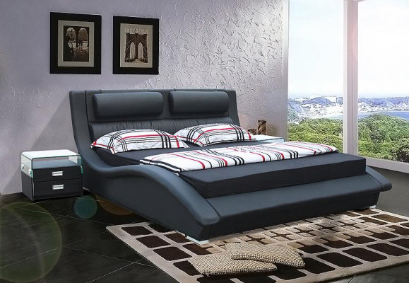 Design Upholstered Hotel Bed 180x200cm Wedding Wood Bedroom Furniture