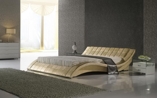 Double hotel beds, marriage/bedroom, leather bed, padded design, luxury.