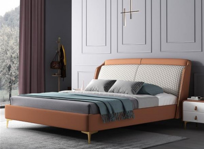 Bed cushion design luxury double hotel marriage sleep room leather 180x200cm