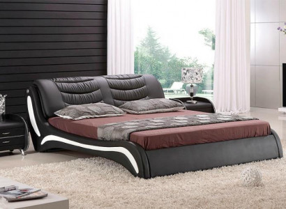 Designer bed bedroom beds leather hotel luxury upholstery Italian