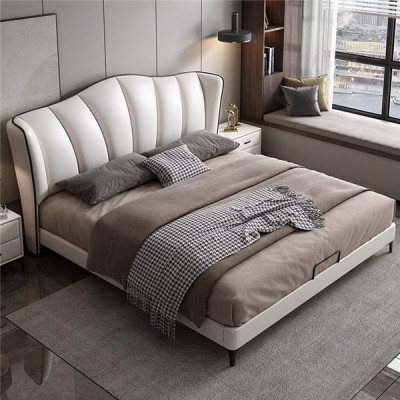 Beds Textile Hotel Luxury Upholstery Seat Leather Italian Designer Bed Bedroom