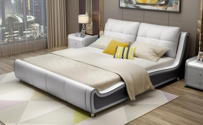 Bed Pillow Design Deco Luxury Double Hotel Beds Marriage Sleep Room Leather