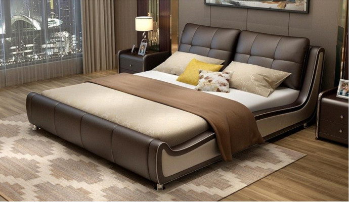 Bed Pillow Design Deco Luxury Double Hotel Beds Marriage Sleep Room Leather