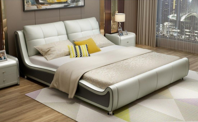 Bed Pillow Design Deco Luxury Double Hotel Beds Marriage Sleep Room Leather