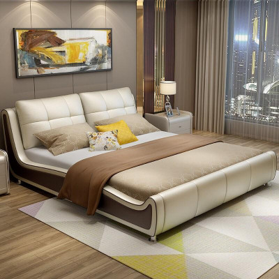 Bed Pillow Design Deco Luxury Double Hotel Beds Marriage Sleep Room Leather