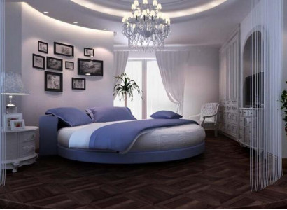 Round Leather Bed 200x200 Luxury Upholstered Round Beds Round Fabric Hotel