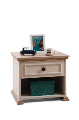 Design Modern Furniture Nightstand Children Side Youth Room Beige Wood