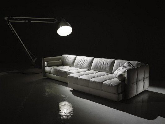 Designer leather sofa corner sofa upholstered corner couch seating L-shaped settee sofa new