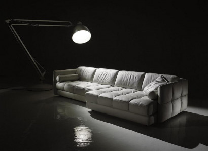 Designer leather sofa corner sofa upholstered corner couch seating L-shaped settee sofa new