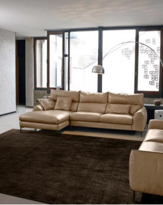 Sofa set L-shape living room sofa couch upholstery corner ensemble beige leather sofas new