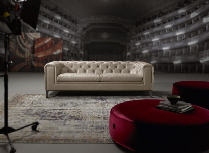 Sofa 3 Seater Living Room Chesterfield Furniture Design Luxury Italian Style Beige