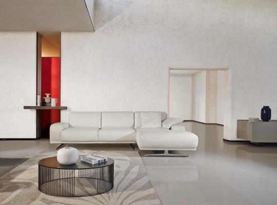 Sectional sofa L-shape luxury living room furniture sofa design white Italian furniture new